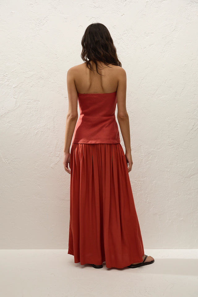 Hedy Maxi Dress Dusty Tomato
