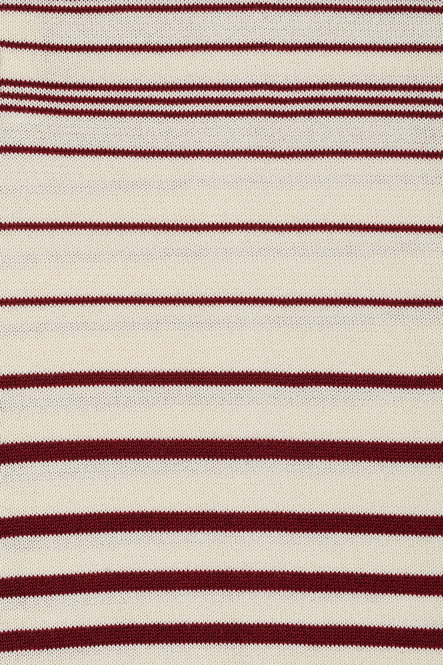 Harlow Polo Scandi Stripe Red Cream
