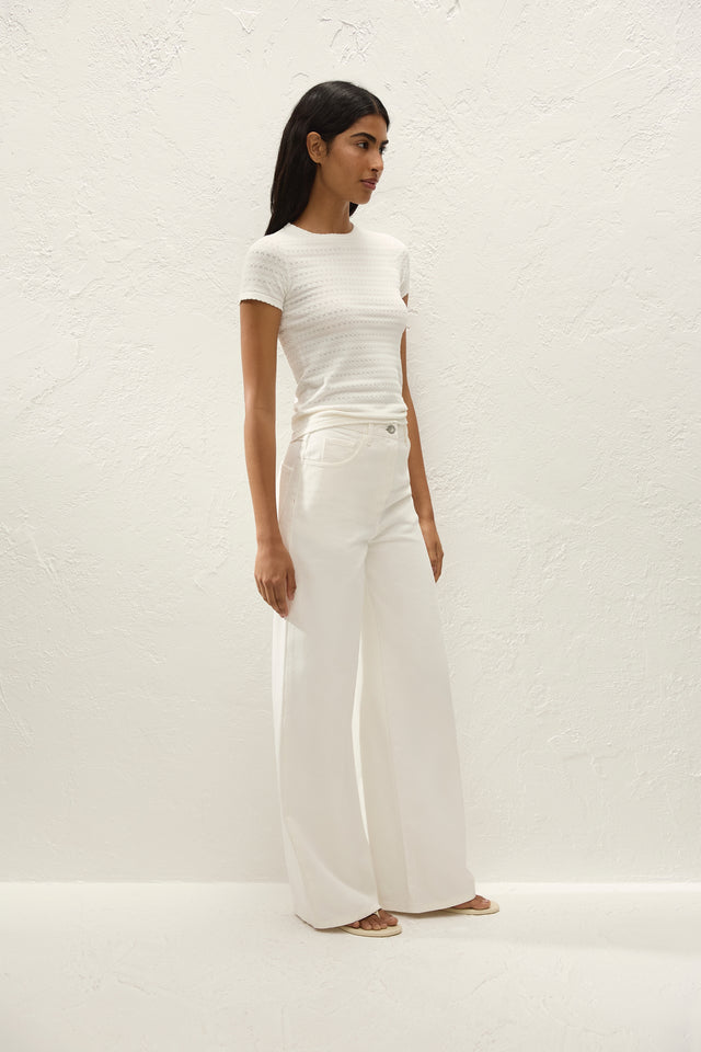 Quinta Wide Jean Milk