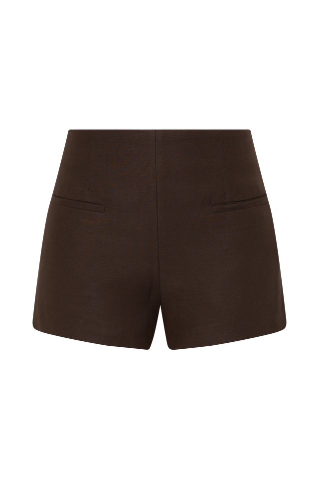 Florine Mini Shorts Chocolate