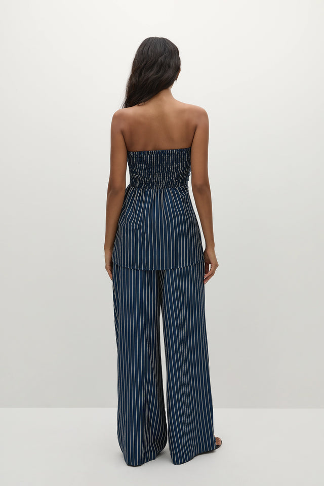Britta Top Chevron Stripe Vintage Navy