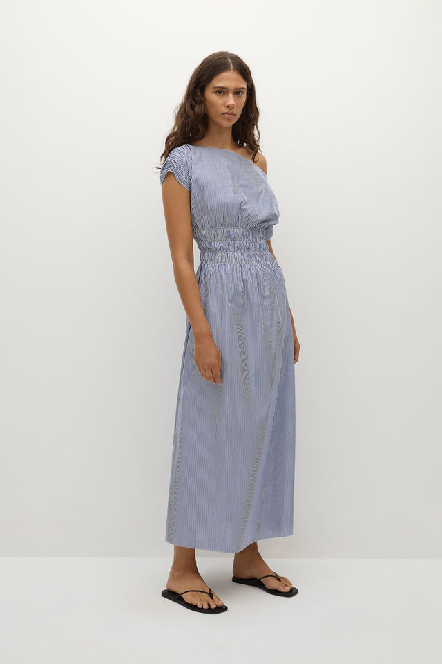 Kara Maxi Dress Helle Stripe Vintage Navy