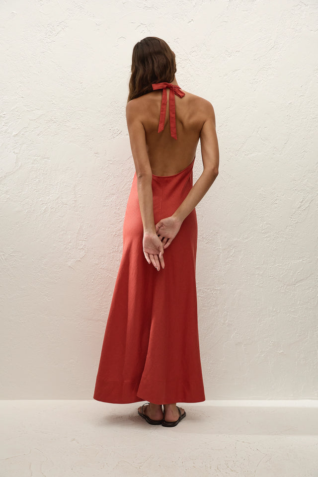Amara Midi Dress Dusty Tomato