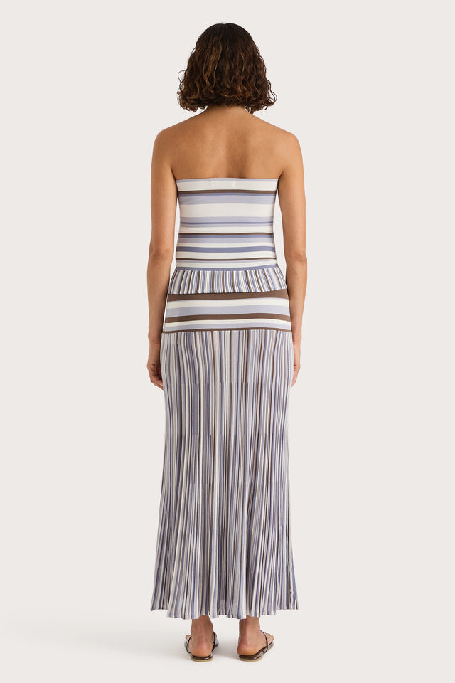 Citara Skirt Pale Blue Stripe