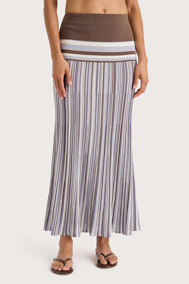 Citara Skirt Pale Blue Stripe