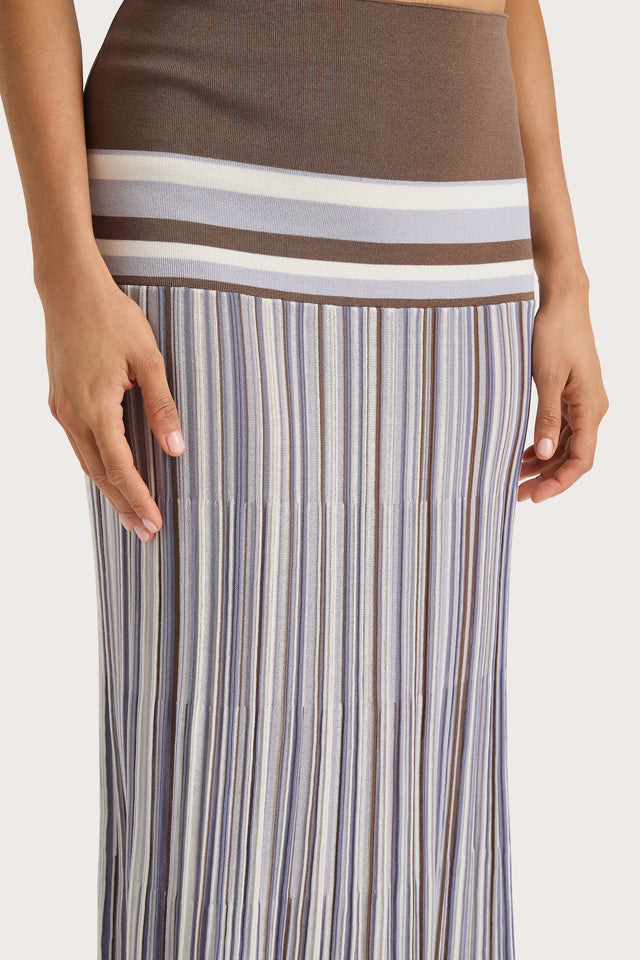 Citara Skirt Pale Blue Stripe