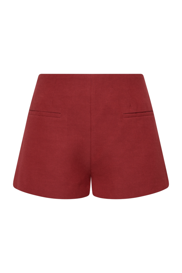 Florine Mini Shorts Deep Red