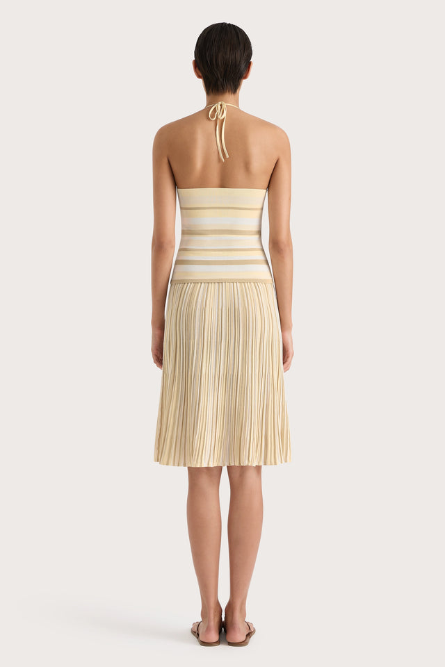 Citara Drawstring Skirt Butter Stripe