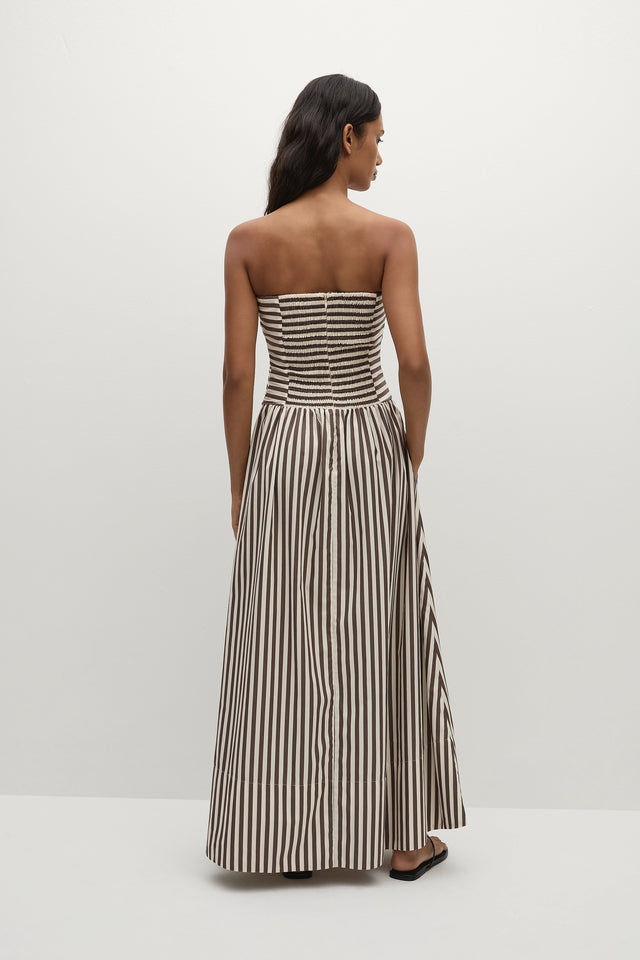 Vera Maxi Dress Norway Stripe Espresso
