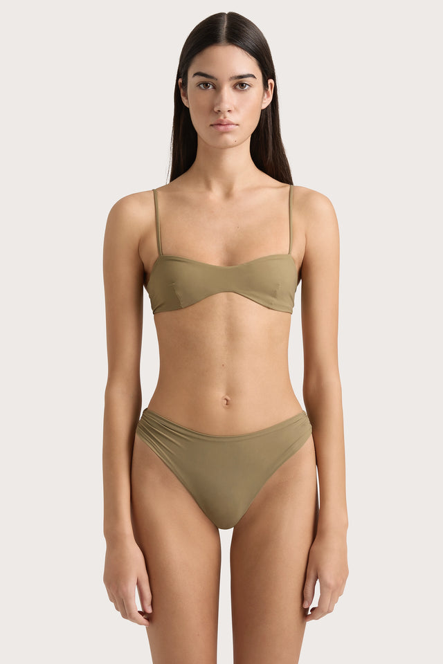 Evora Bikini Top Khaki