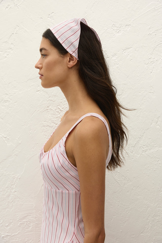 Lucia Head Scarf Fiori Stripe Palazzo