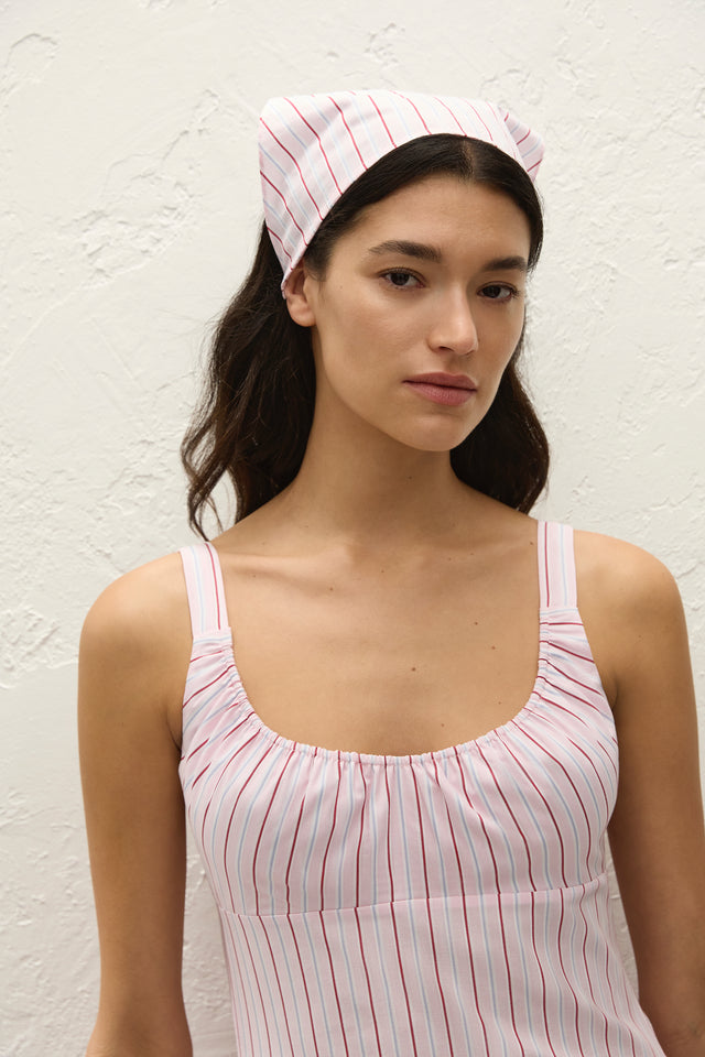 Lucia Head Scarf Fiori Stripe Palazzo