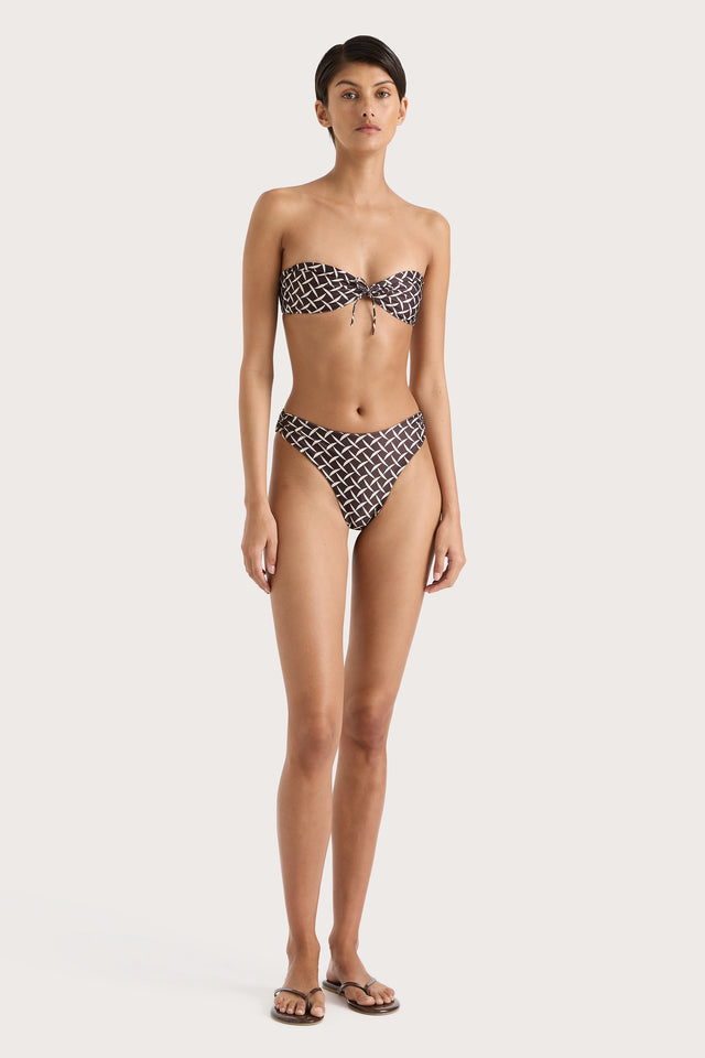 Henni Bikini Bottom Espresso Geo