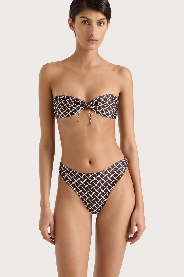 Bandol Bikini Top Espresso Geo