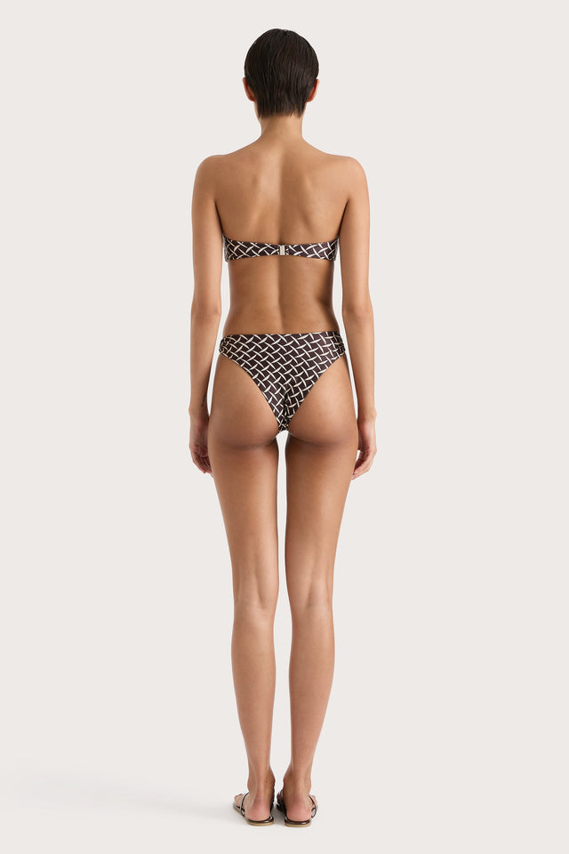 Bandol Bikini Top Espresso Geo