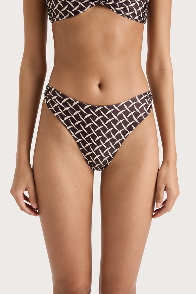 Henni Bikini Bottom Espresso Geo