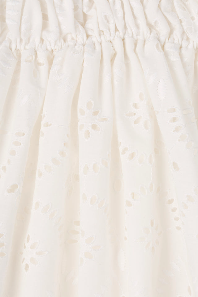 Etta Maxi Dress Bianca Broderie White