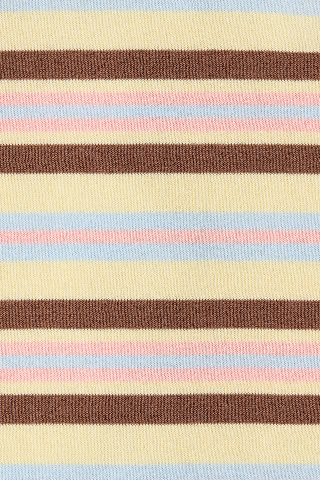 Sable Polo Shirt Breton Stripe Petal