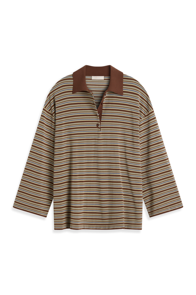 Ivana Polo Shirt La Palma Stripe Carob