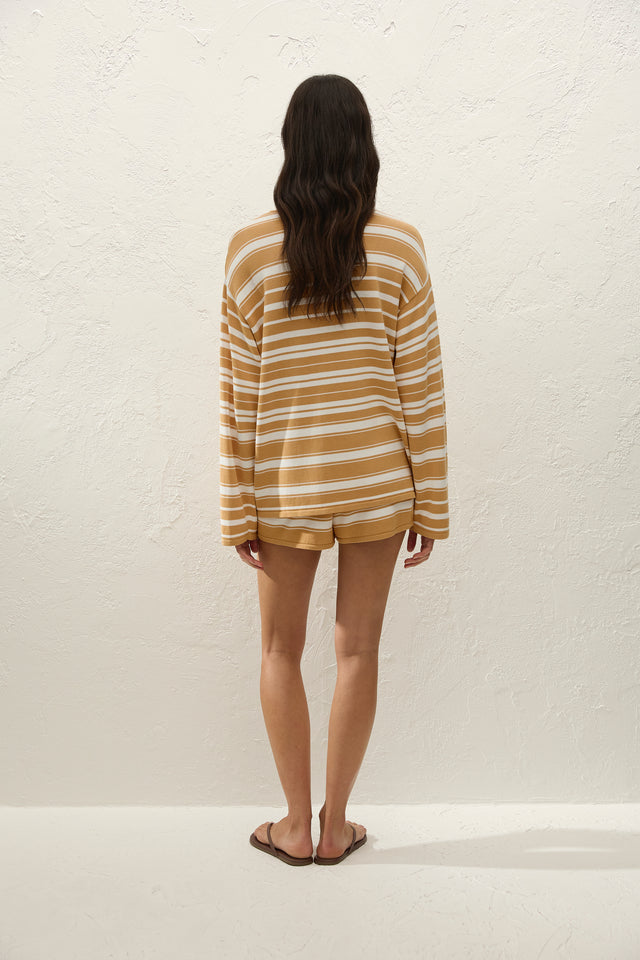 Carlo Short Breton Stripe Sienna