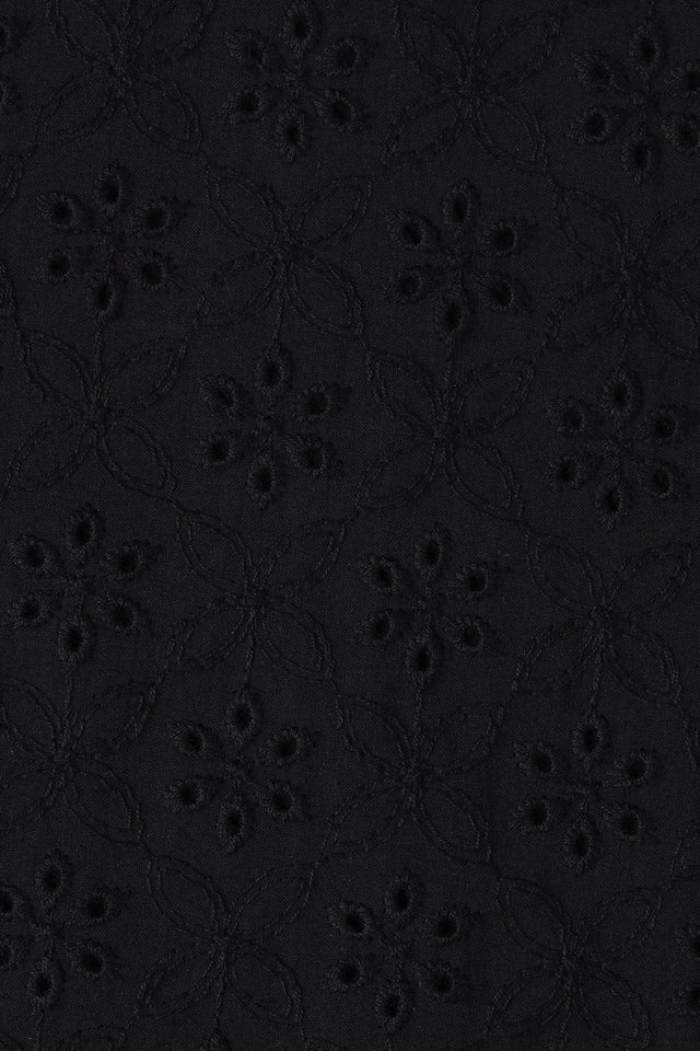 Juana Mini Dress Valentina Broderie Black