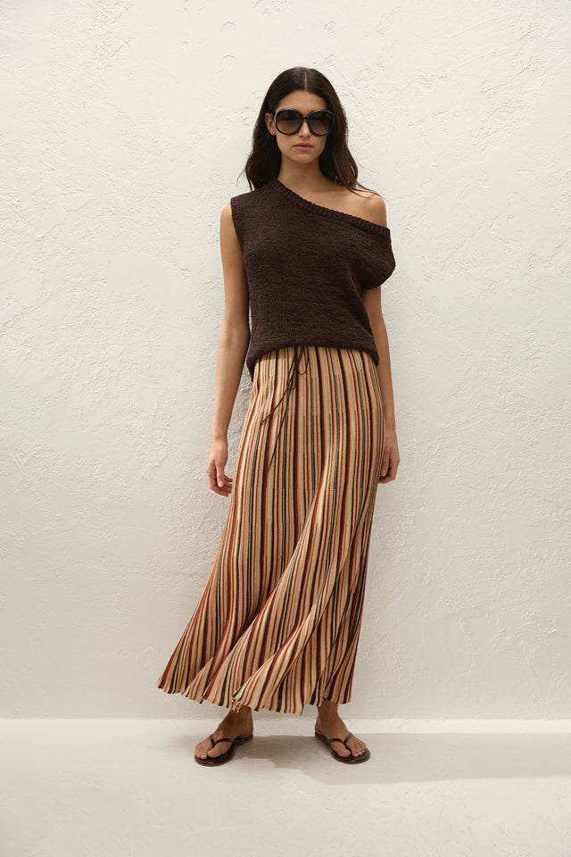 Iden Maxi Skirt Murano Stripe