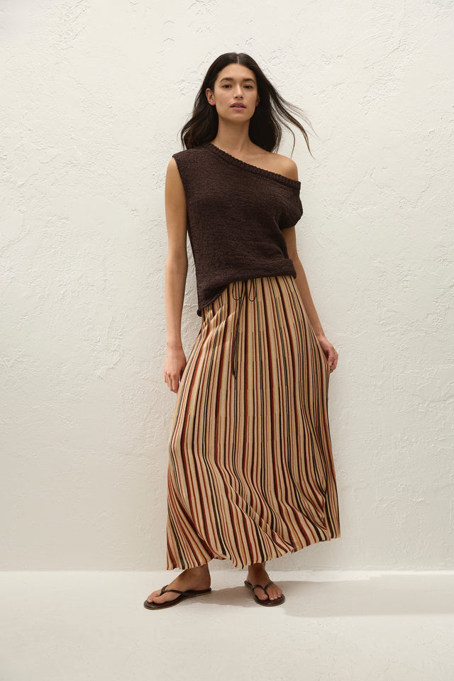 Iden Maxi Skirt Murano Stripe