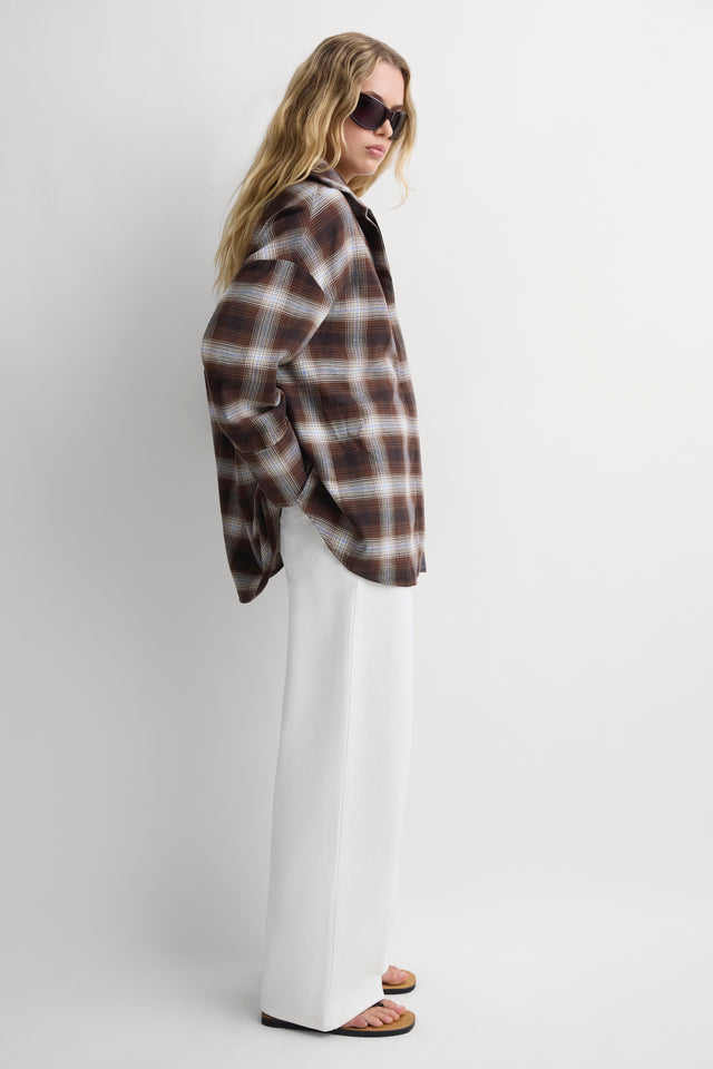 Clemente Shirt Cantilo Check Carob