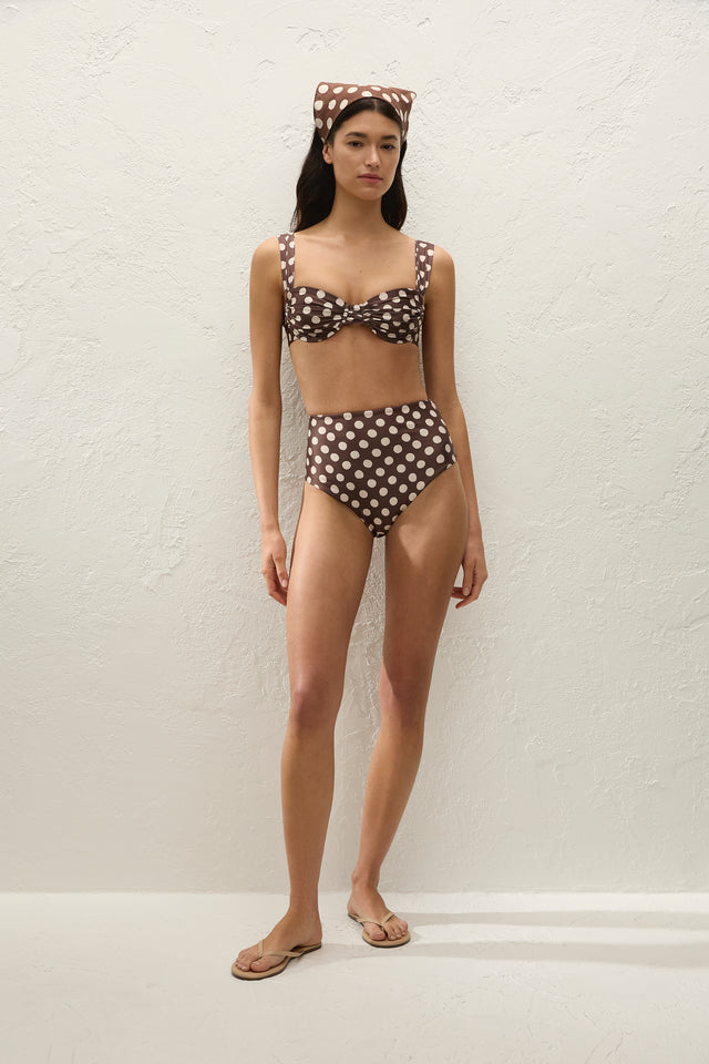 Sol Bikini Top Cioccolato Dot