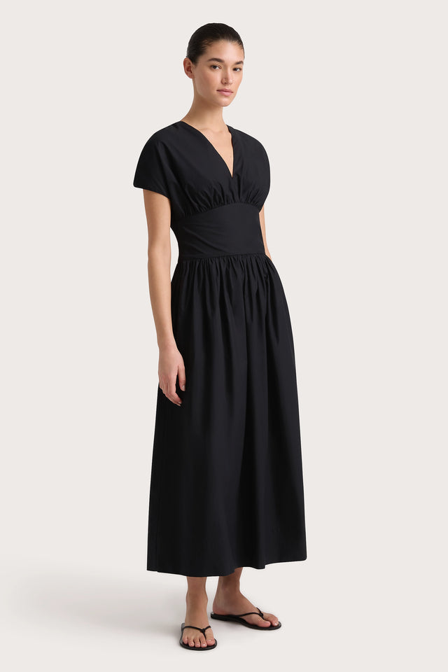 Auve Midi Dress Black