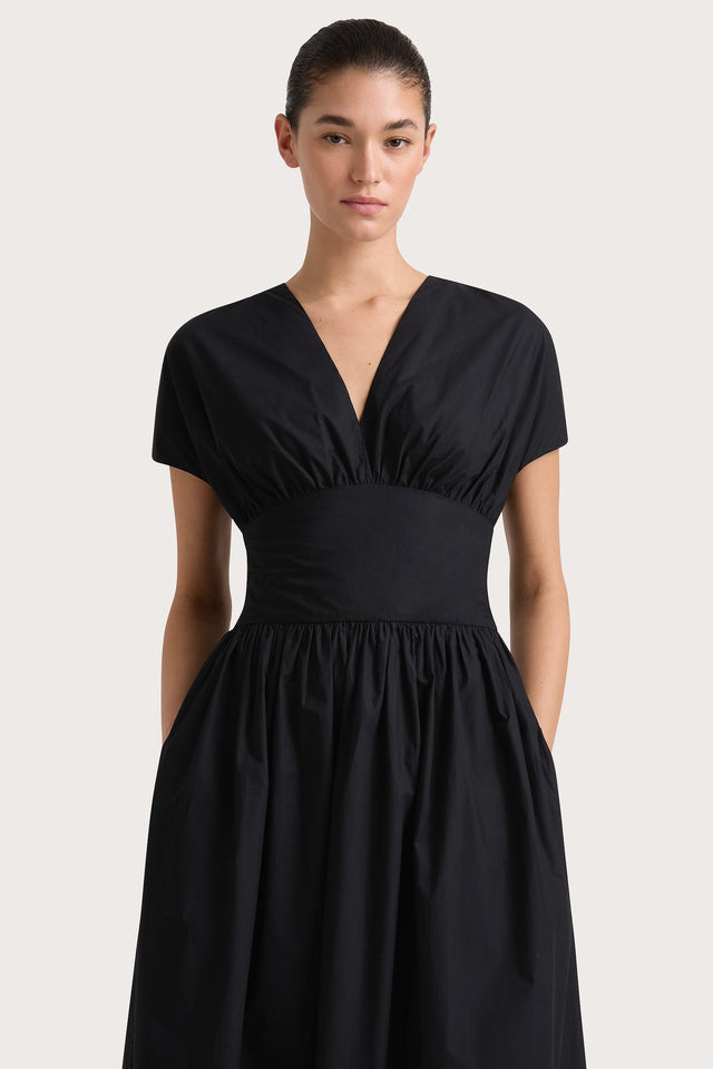 Auve Midi Dress Black