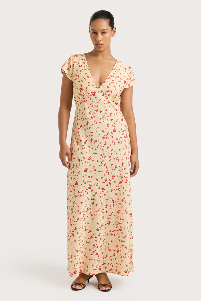 Esson Midi Dress Blossom Yellow