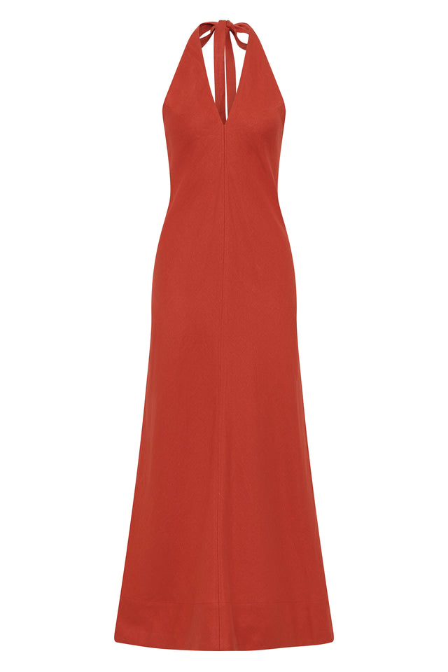 Amara Midi Dress Dusty Tomato