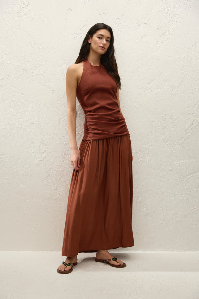 Tali Maxi Dress Terracotta