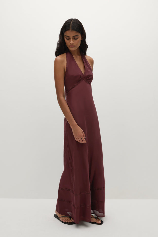 Jasmine Maxi Dress Bordeaux