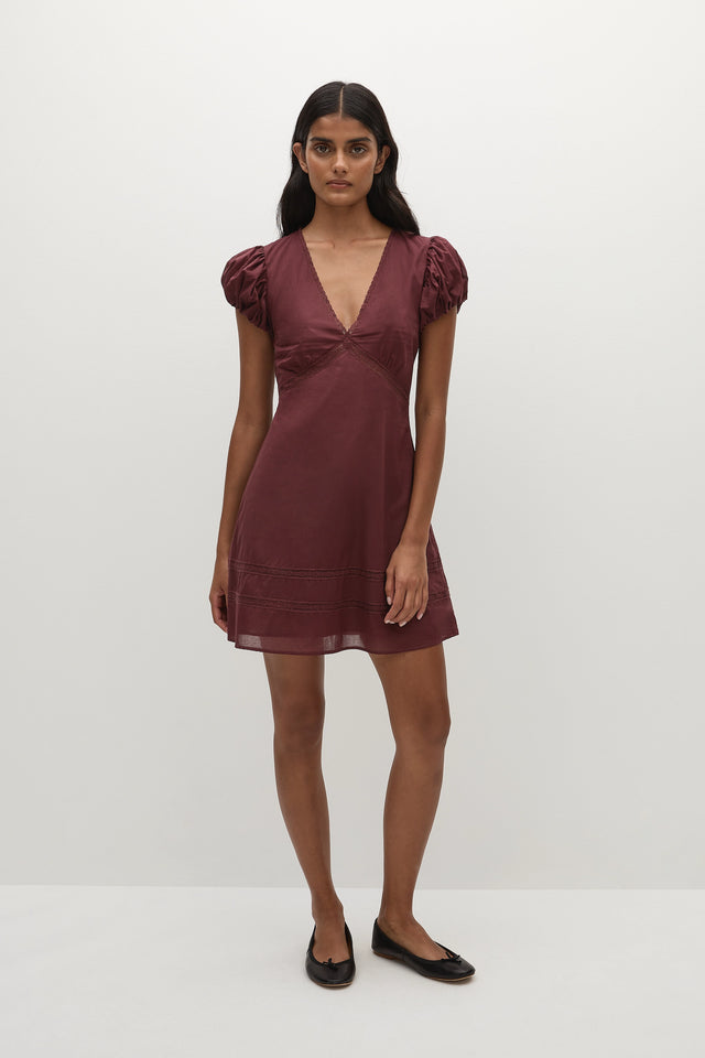 Ulla Mini Dress Bordeaux
