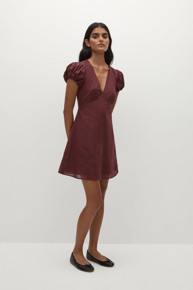 Ulla Mini Dress Bordeaux