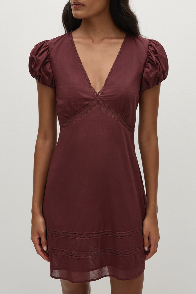 Ulla Mini Dress Bordeaux