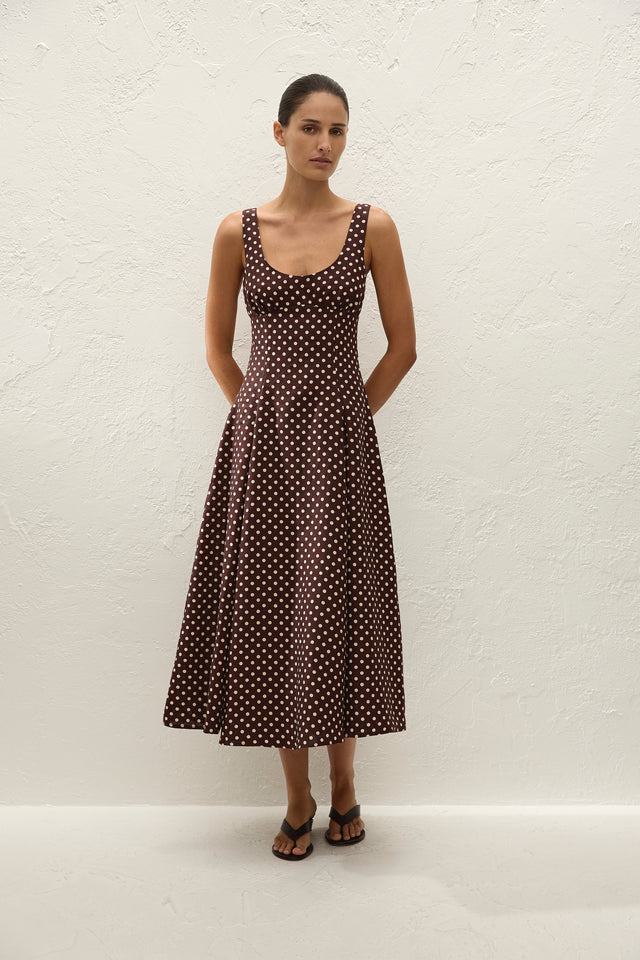 Esme Midi Dress Martinha Polka Dot