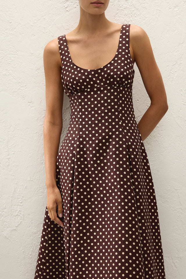 Esme Midi Dress Martinha Polka Dot