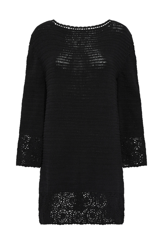 Ruia Handmade Crochet Dress Black