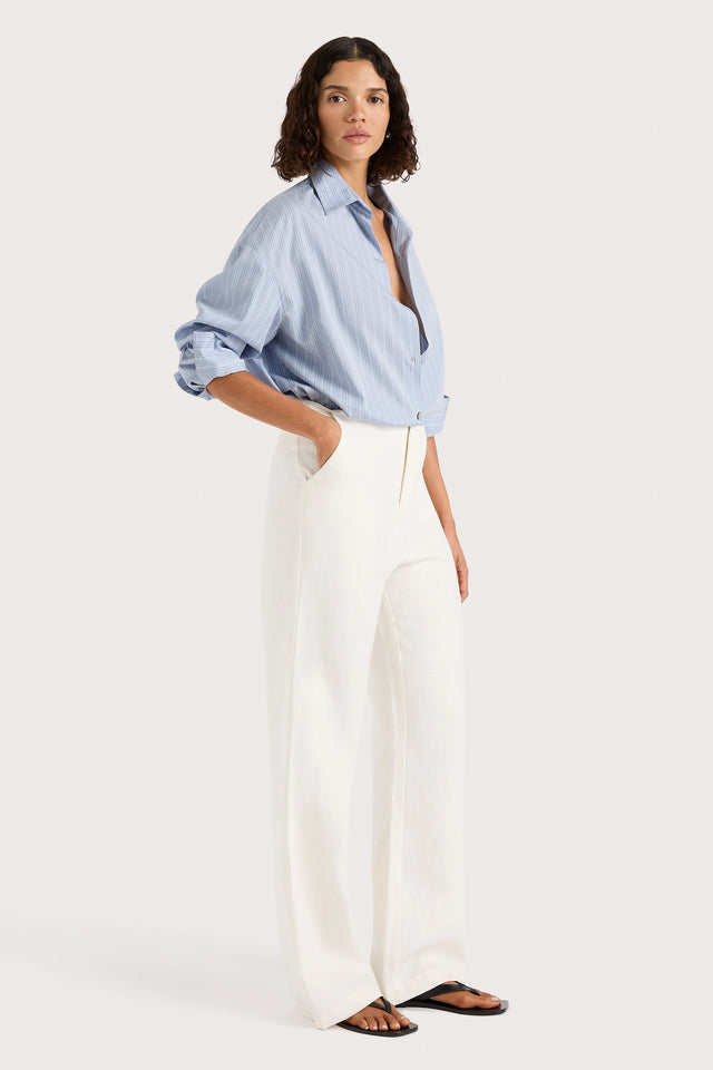 Freja Shirt Blue Pinstripe