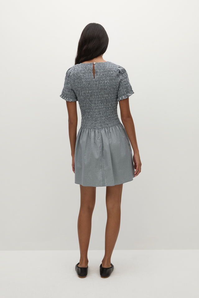 Edda Mini Dress Hanne Gingham Vintage Navy