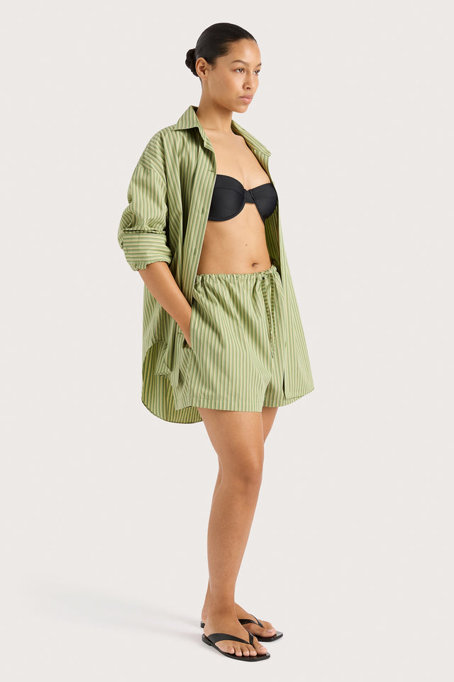 Freja Shirt Green Stripe