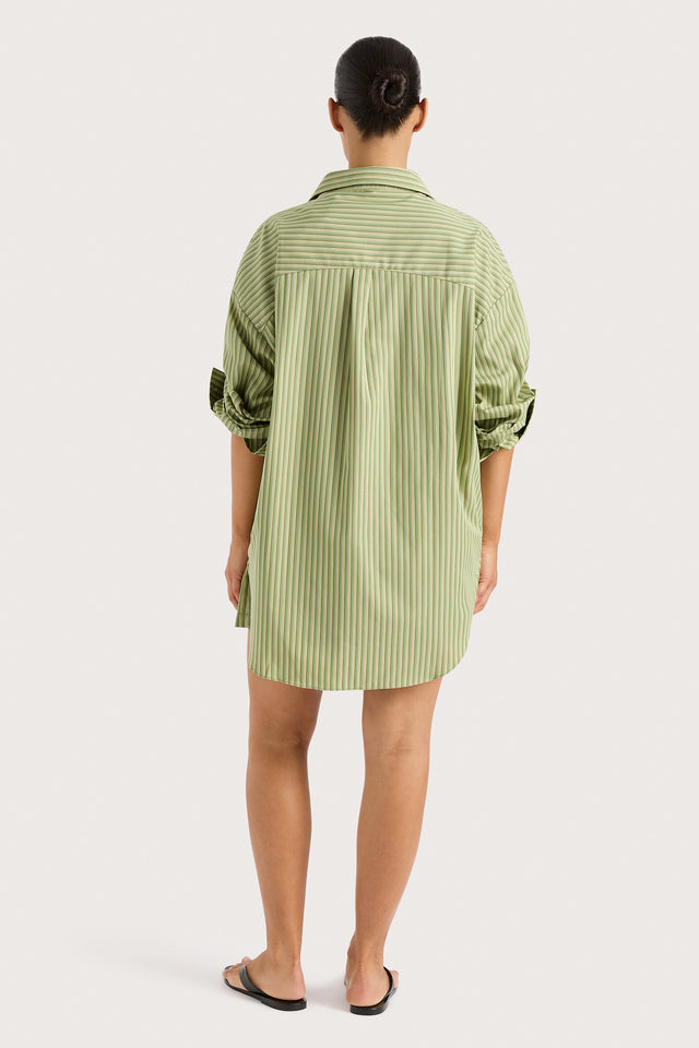 Freja Shirt Green Stripe