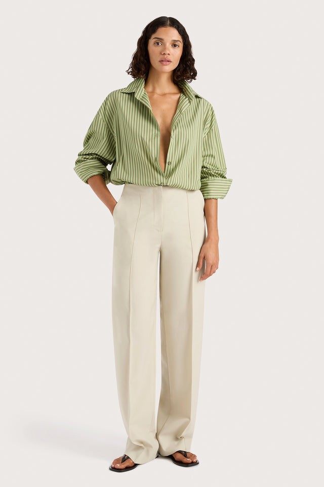 Freja Shirt Green Stripe