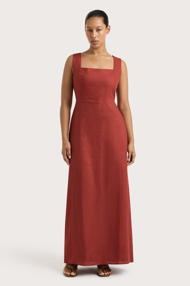 Lais Midi Dress Garnet