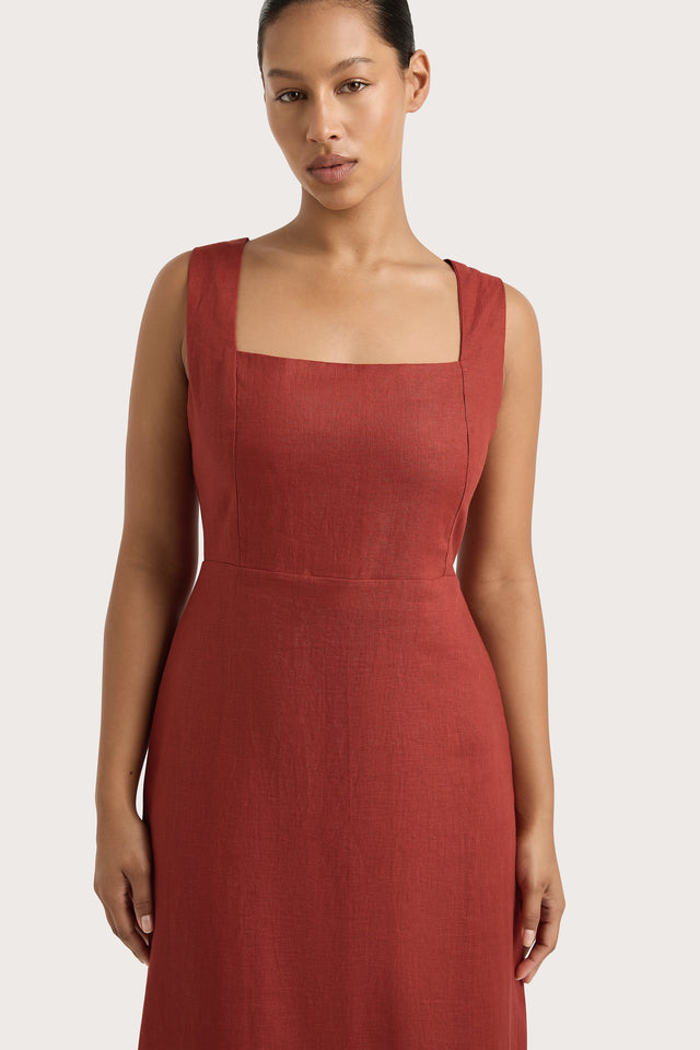 Lais Midi Dress Garnet