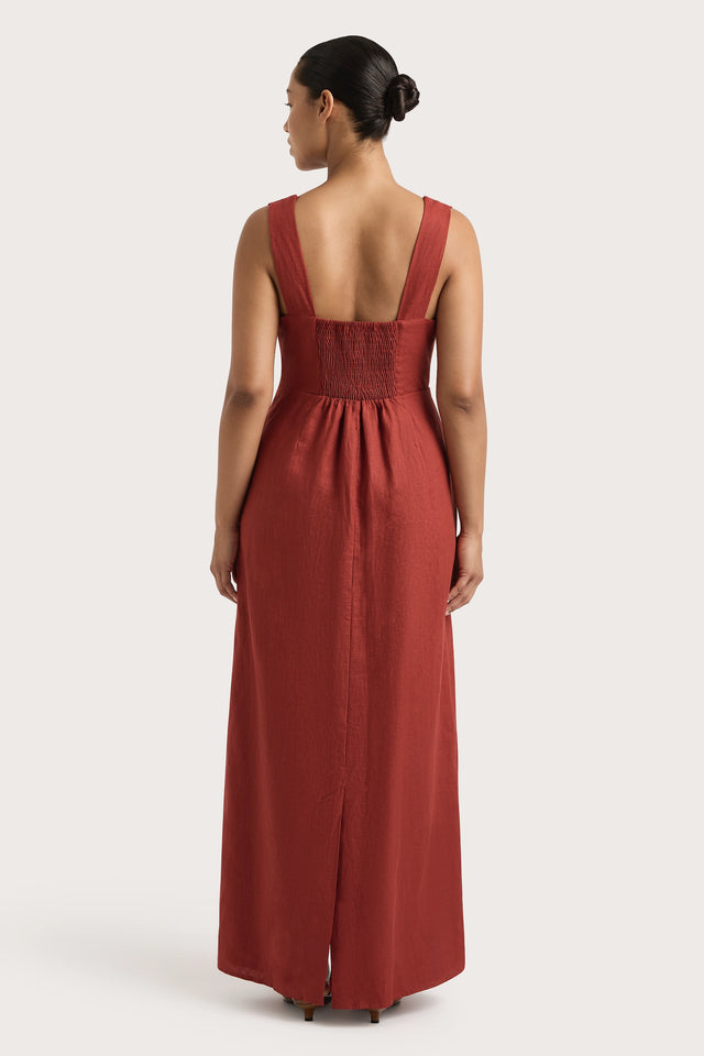 Lais Midi Dress Garnet