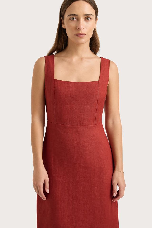 Lais Midi Dress Garnet